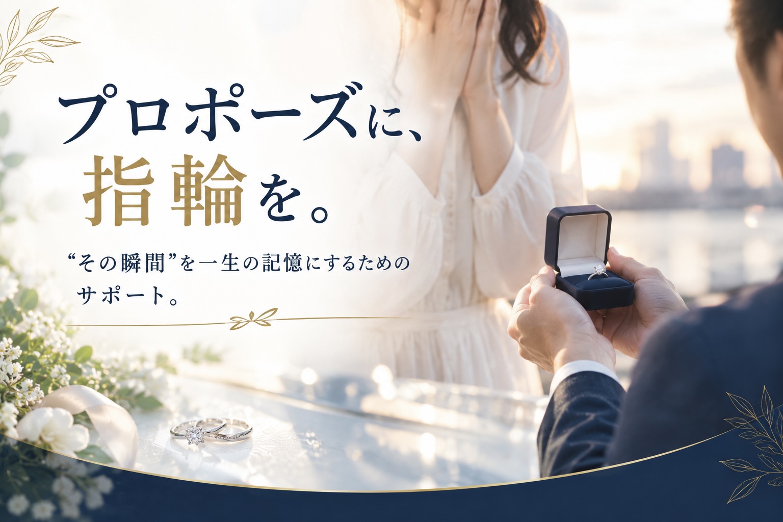プロポーズに、指輪を。”その瞬間”を一生の記憶にするためのサポート。